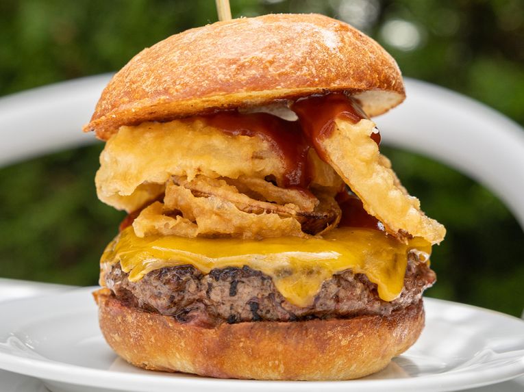 Onion Ring BBQ Burger