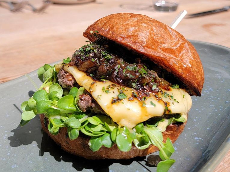 French Onion Smash Burger