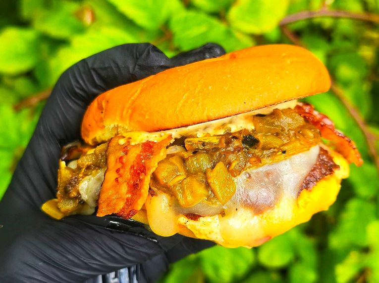 The Hatch Green Chile Bacon Burger