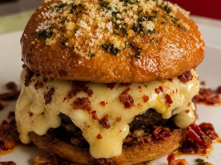 Garlic Knot alla Gricia Burger