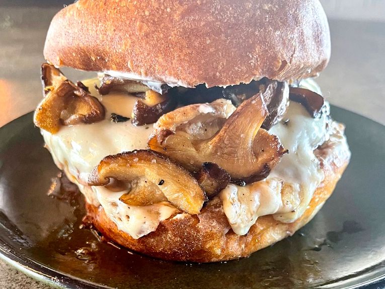 Service Mushroom Swiss Burger